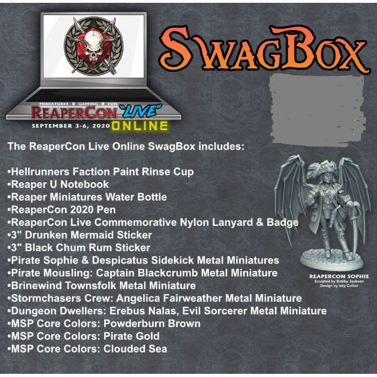 Reaper Reapercon 2020 Swag Box